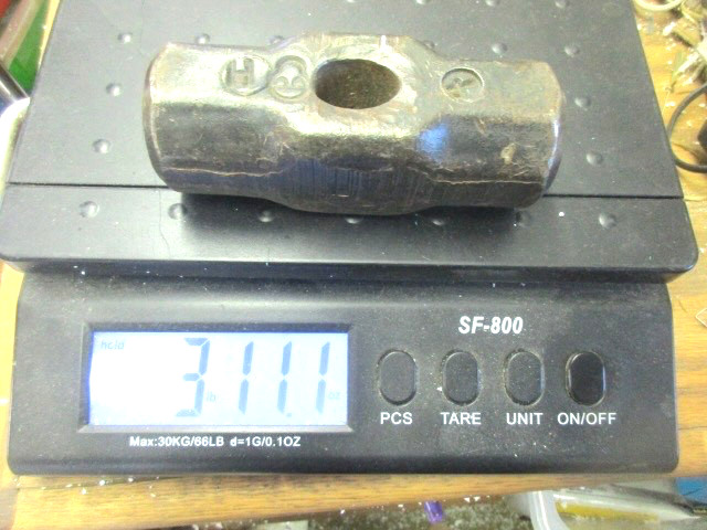 Vintage Marked 4 LB Double Faced Hammer or Mini Sledge Blacksmithing Forging