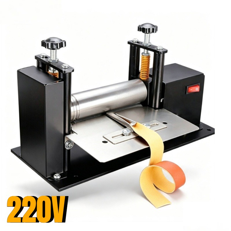 220V Electric Leather Shoulder Strap Rolling Machine Strip Pulling Laminator