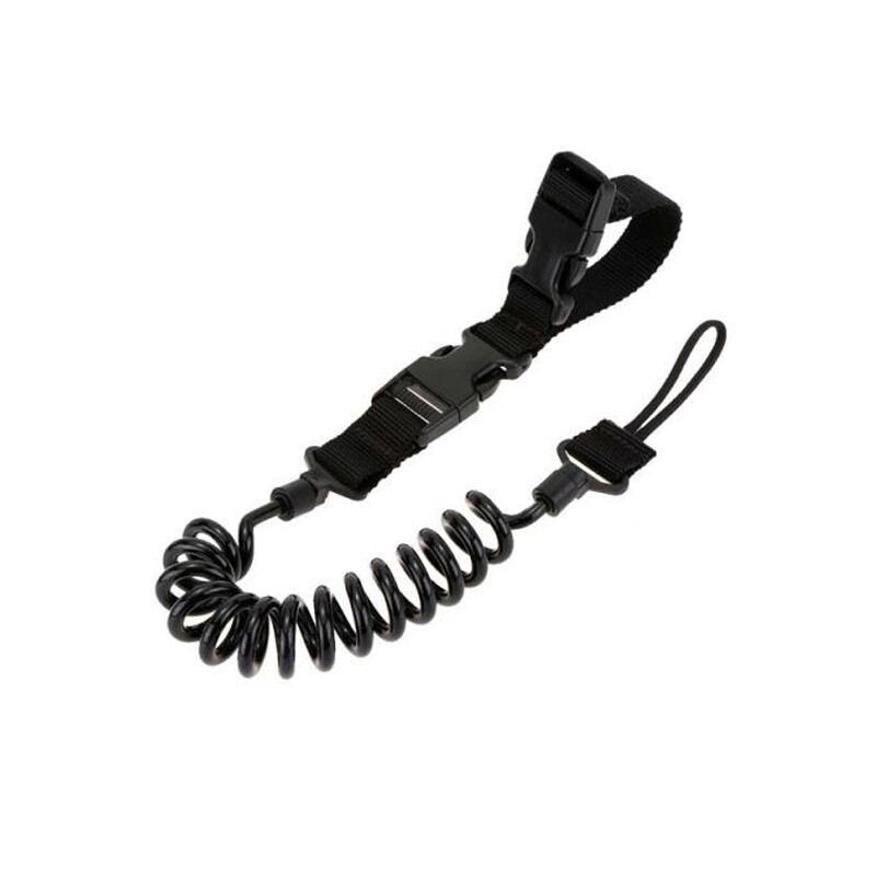Tactical Secure Lanyard Spring Pistol Gun Sling Practical Security Leash
