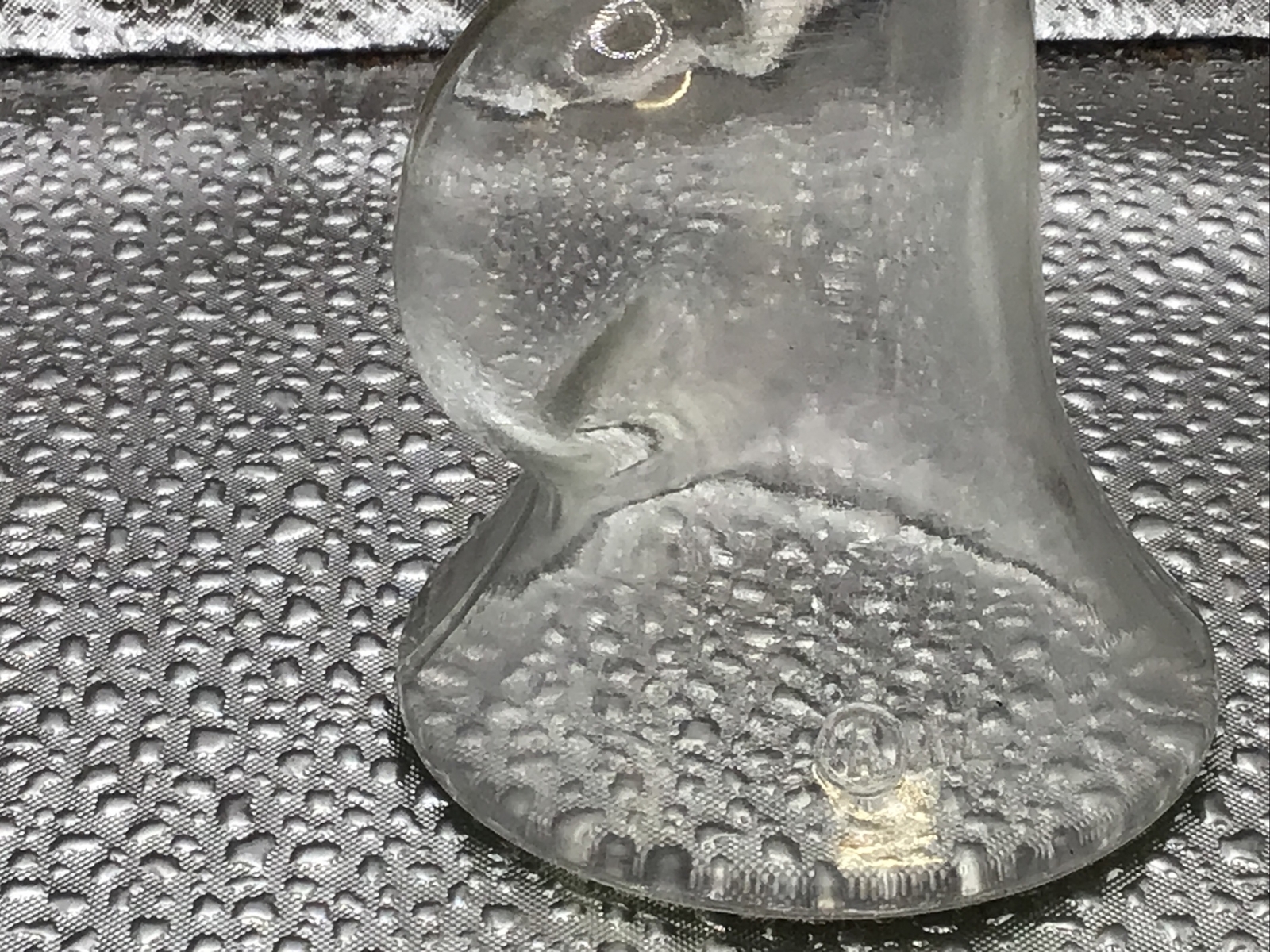 VINTAGE~RUBBER BULB GLASS BREAST PUMP~ANCHOR HOCKING?~ MARKED (A)