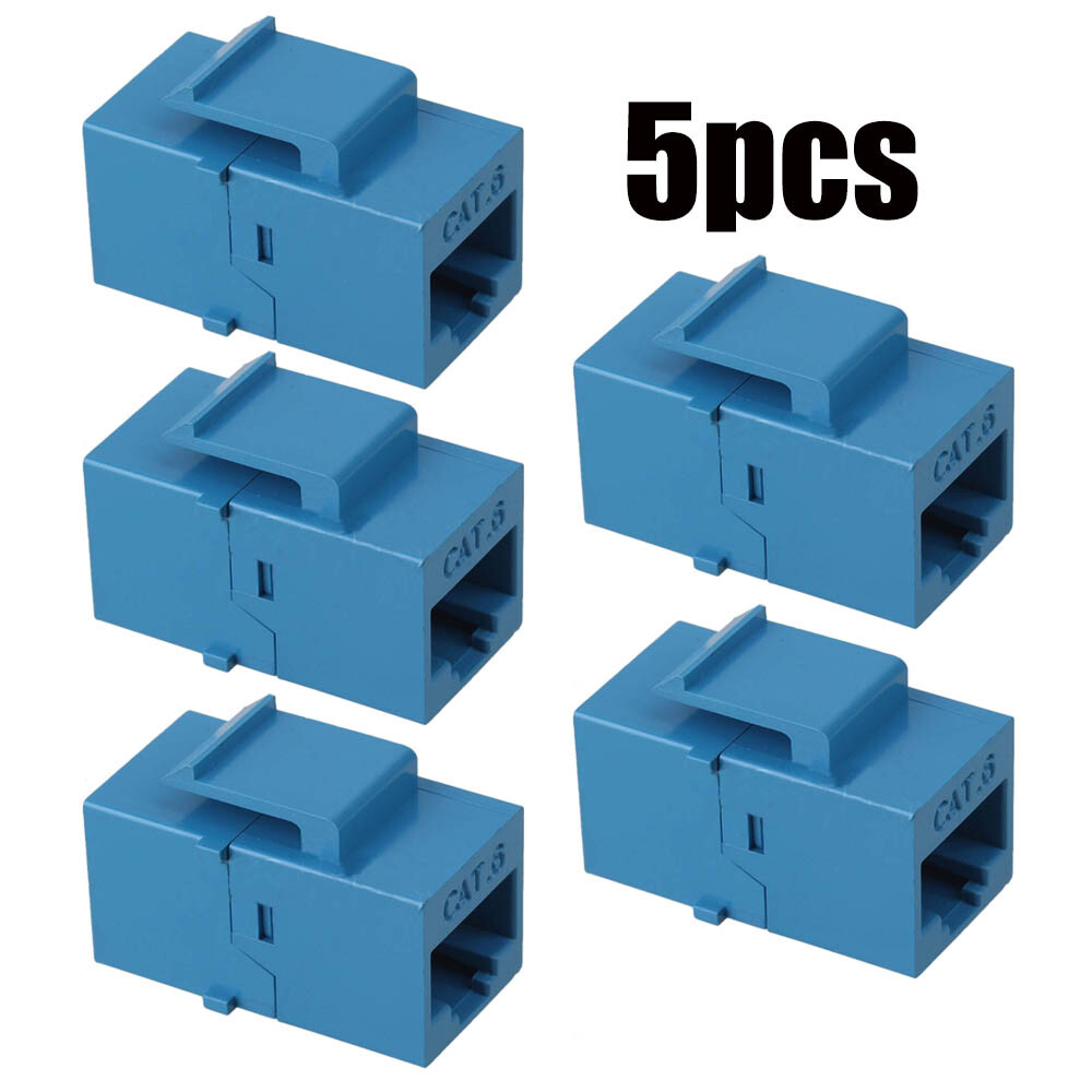 For CAT6 Female to Female RJ45 Ethernet Gigabit Keystone Jack Coupler 5Pcs/set