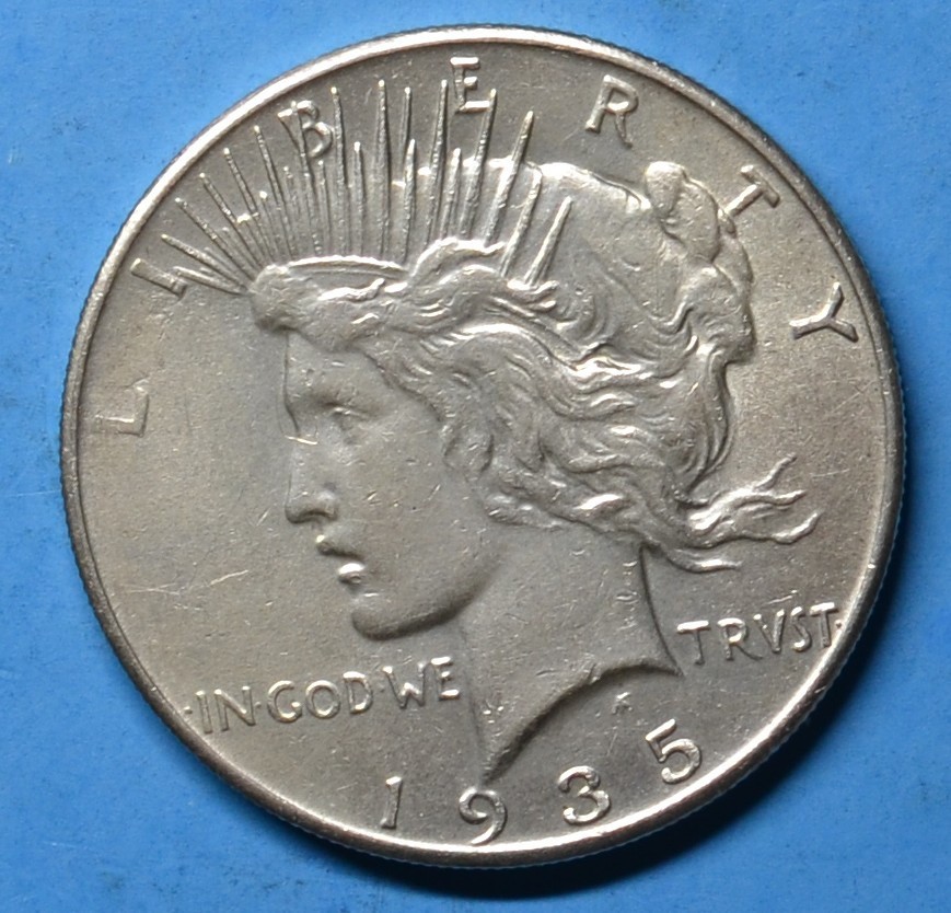 1935 PEACE DOLLAR AU-UNC BETTER DATE