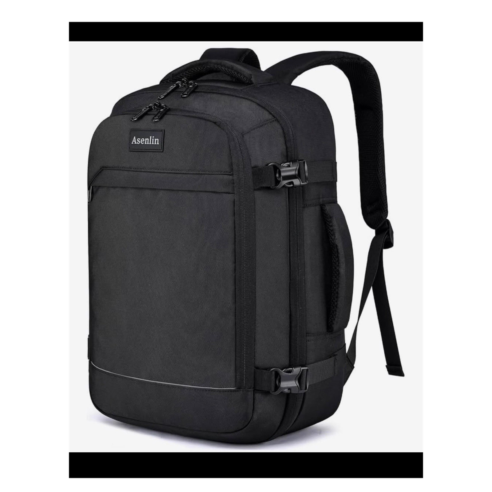 Asenlin 15.6" Black Travel Backpack Waterproof X004LQ38M7