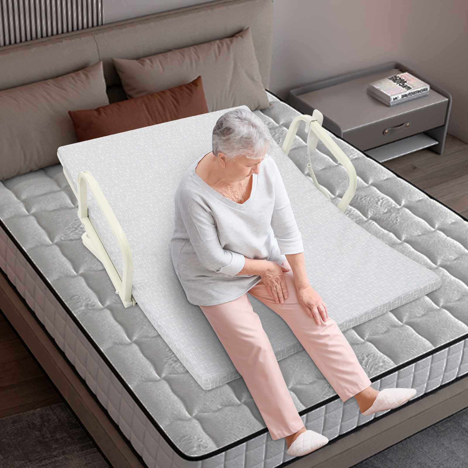 Electric Lifting Bed Backrest 0~85° Adjustable Back Rest Support For Elderly