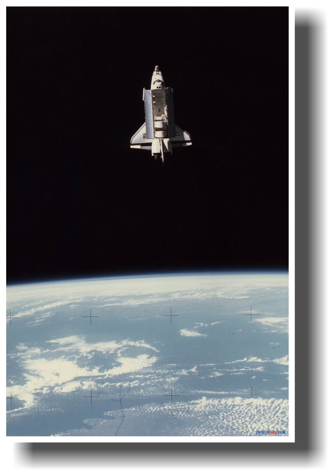 NASA Space Shuttle Columbia in Earth Orbit with Bay Doors Open -  NEW POSTER