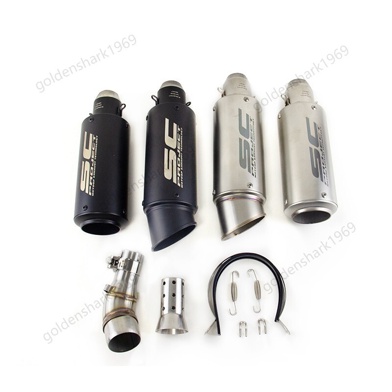 Slip for Yamaha MT-03 YZF R3 2015-2025 Exhaust Mid Tail Pipe Muffler Tips Black