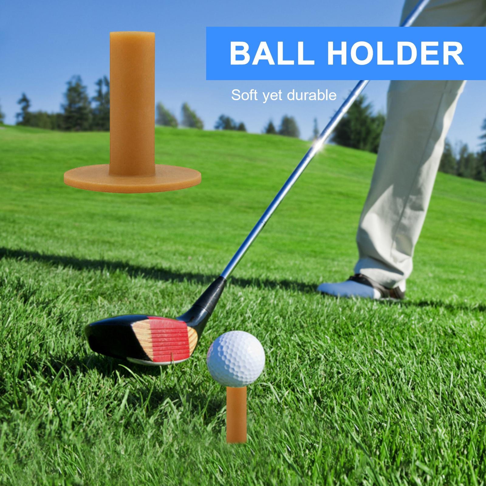 10PCS Rubber Driving Practice Home Training Golf Tee Holder Rubber Driving Range