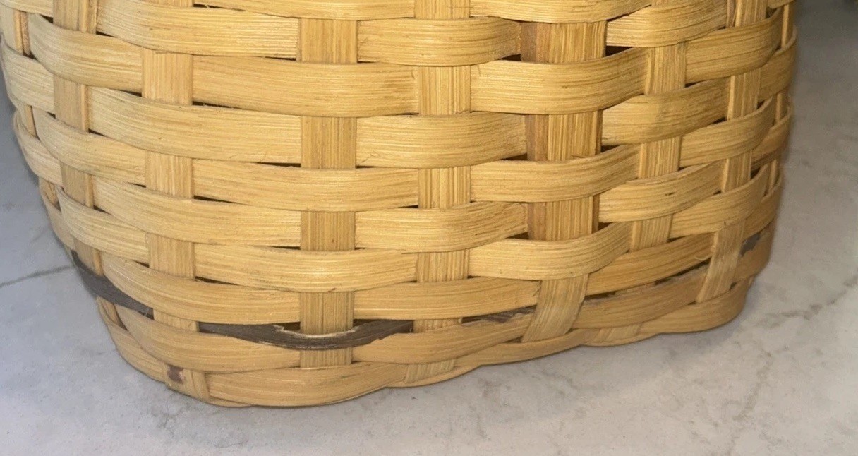 Handmade Artist Signed Woven Basket 8”-9” Square