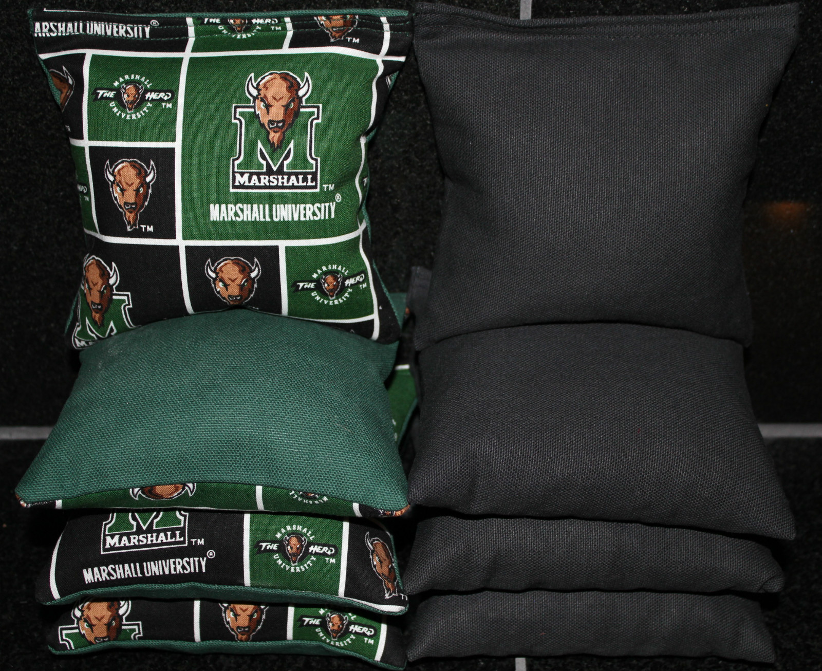 MARSHALL THUNDERING HERD CORNHOLE BEAN BAGS Baggo Toss Tailgate Game 8 ACA Bags