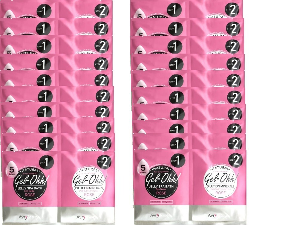 AvryBeauty Jelly Spa Pedicure Set Rose 30 Sets