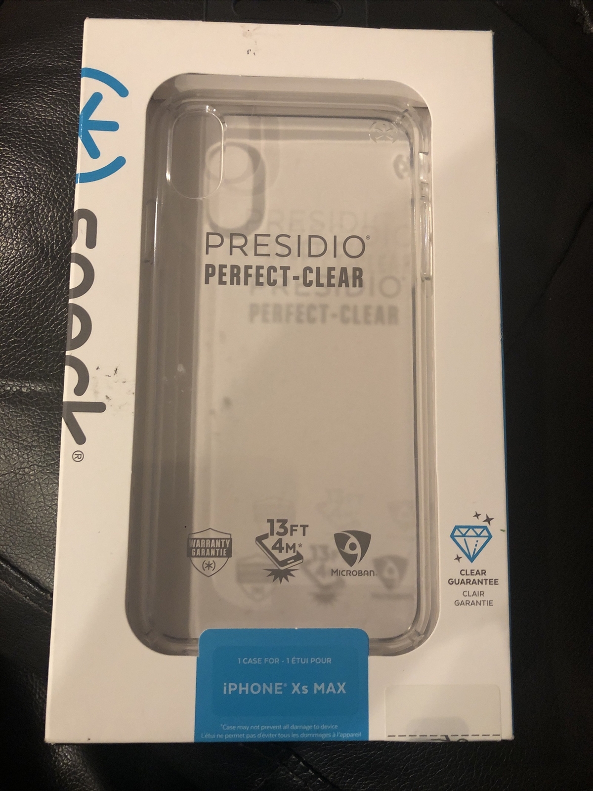 Speck Products Presidio Perfect-Clear iPhone Xs MAX Case, Clear/Clear