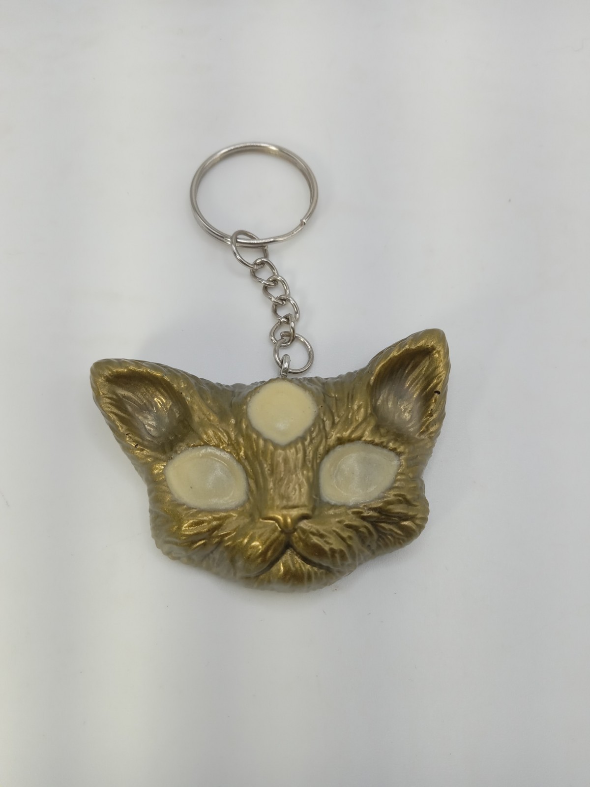 Mystic Third Eye Kitty Cat Keychain, 3 Eyed Cat, Gift, Eyes Glow In The Dark