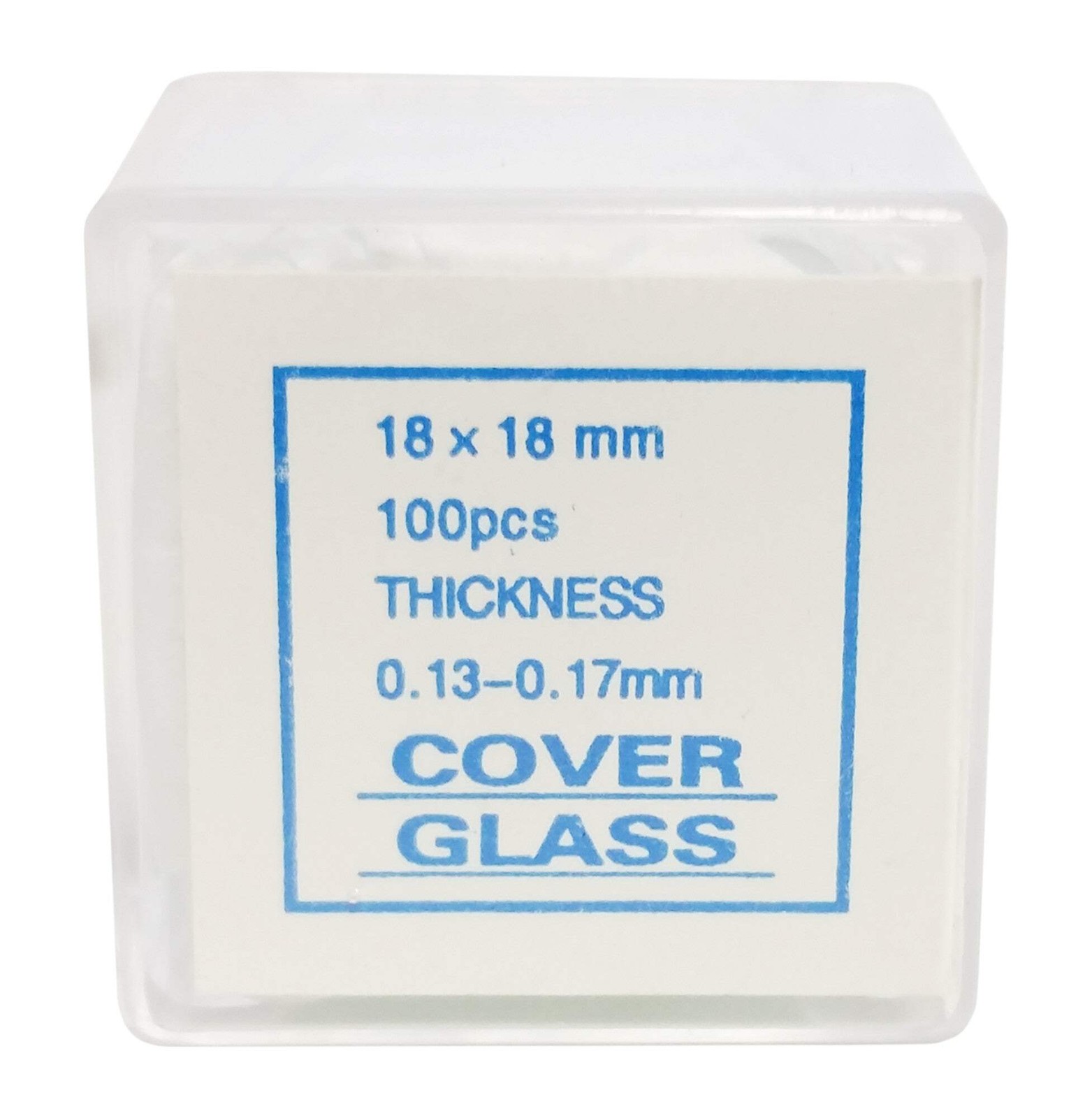 Microscope Cover Slips, #1 Thickness, 18 x 18 mm, Case of 1000