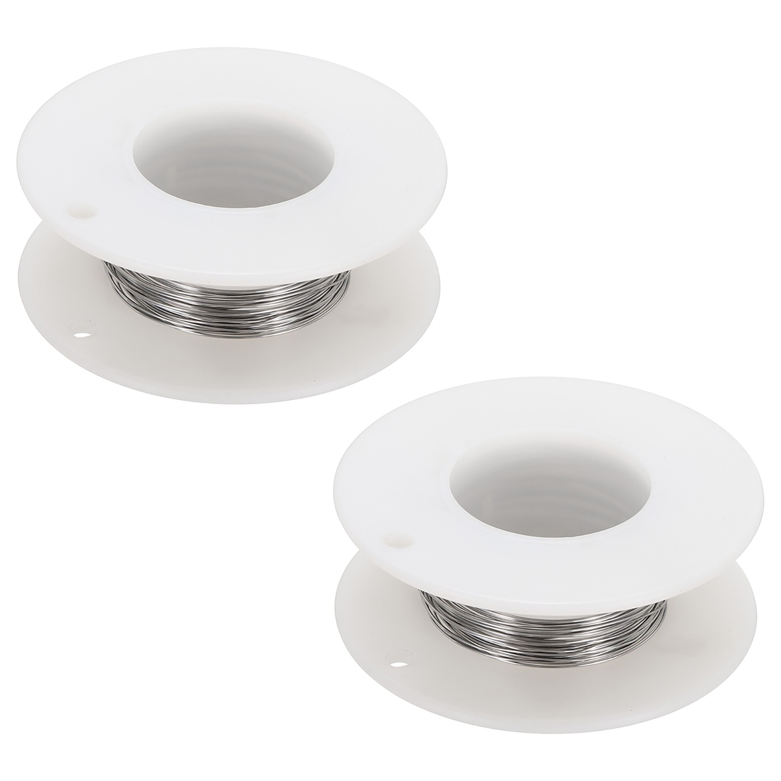 Cr20Ni80 Nichrome Wire 27 Gauge 25Ft Silver White 2 Pcs 0.35mm Metal Wire