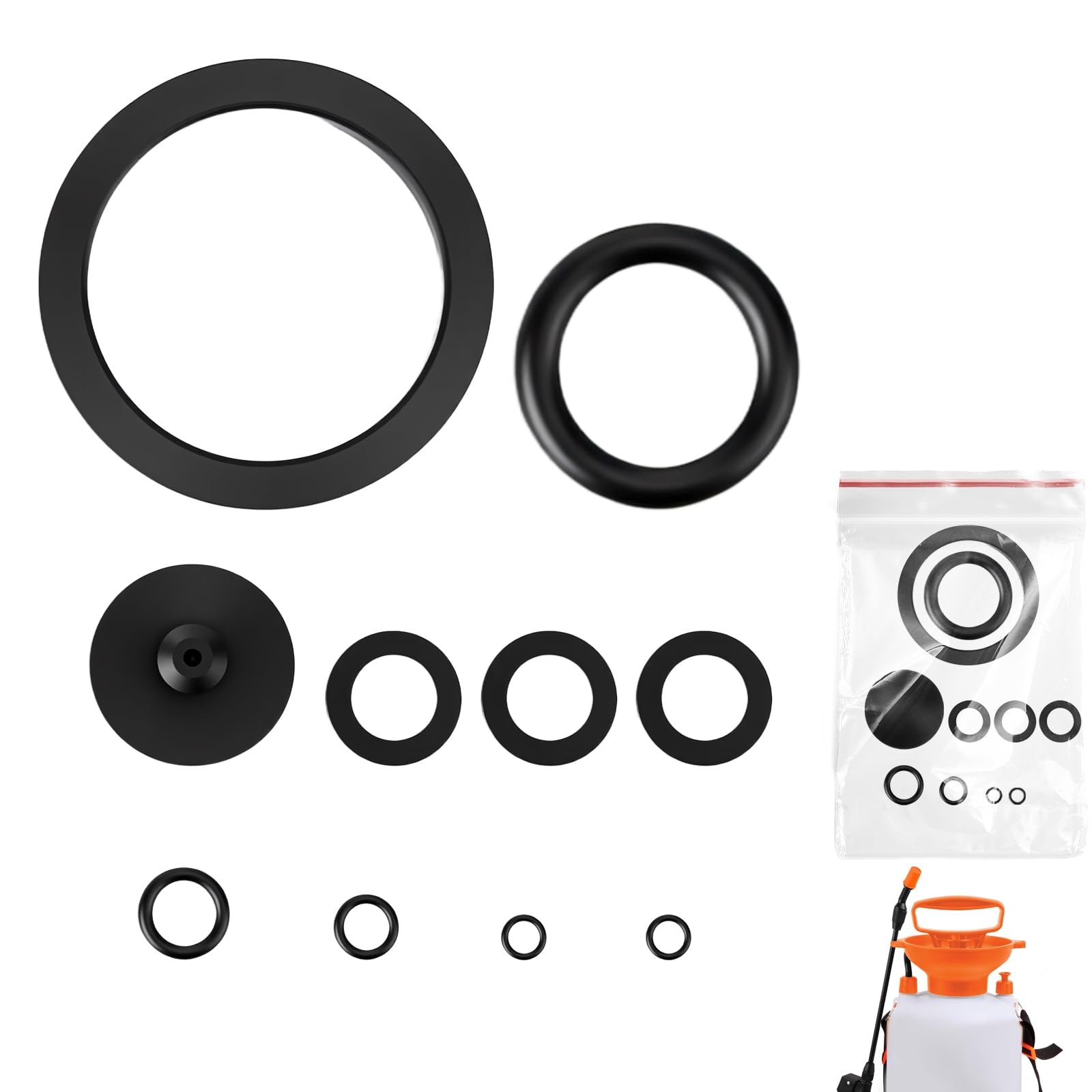 10Pcs Sprayer Seal Rings,Garden Replacement Parts Pump black