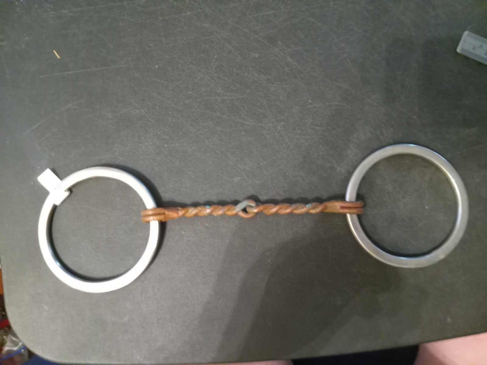 used loose ring snaffle bit twisted copper wire 5in mouth