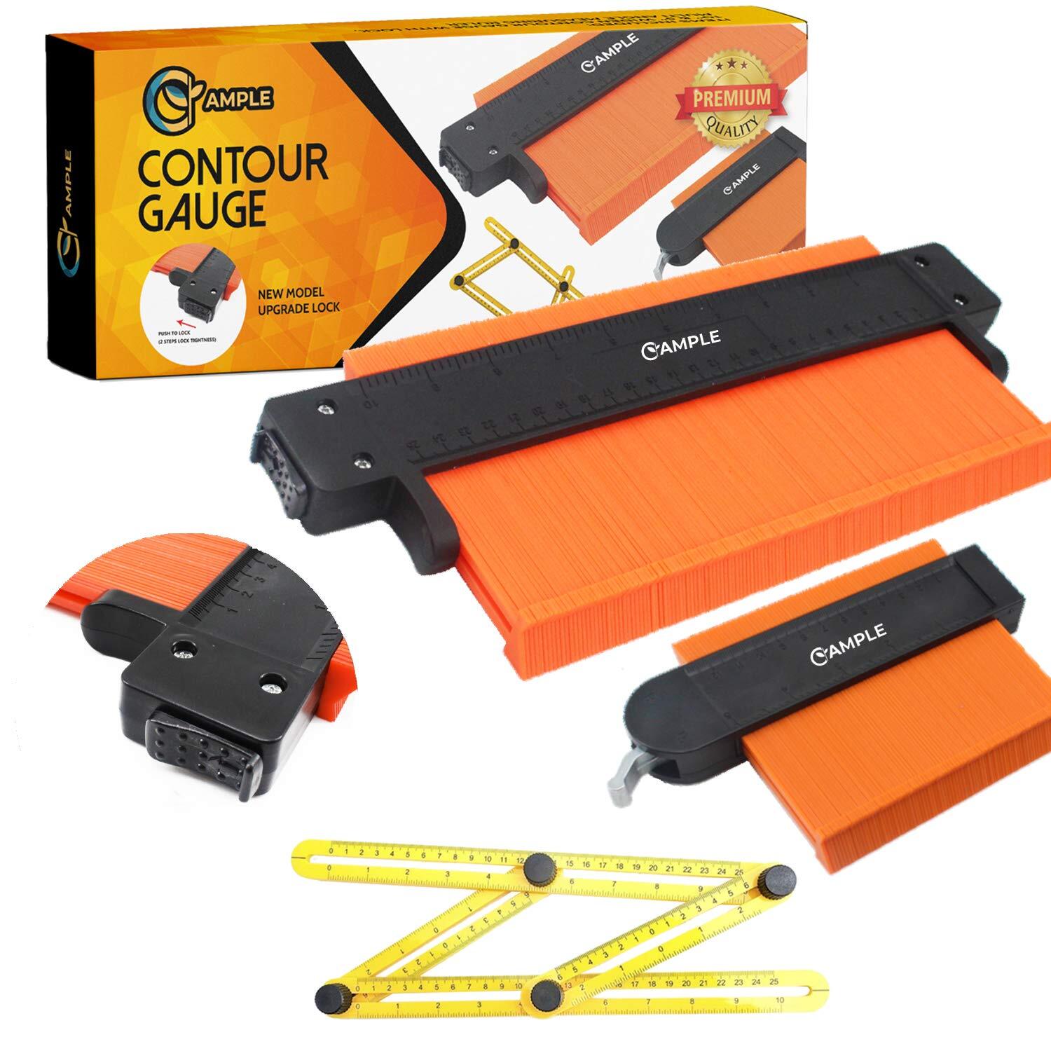 Contour Gauge Profile Tool With Lock 5 And 10 Inch Widen Outline Shape Duplicato