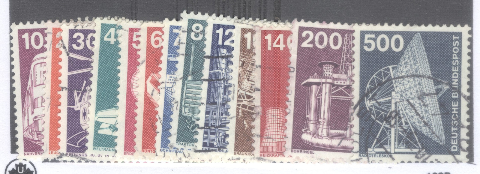 Germany #1171-9, 1181, 1183, 1188, 1192 used