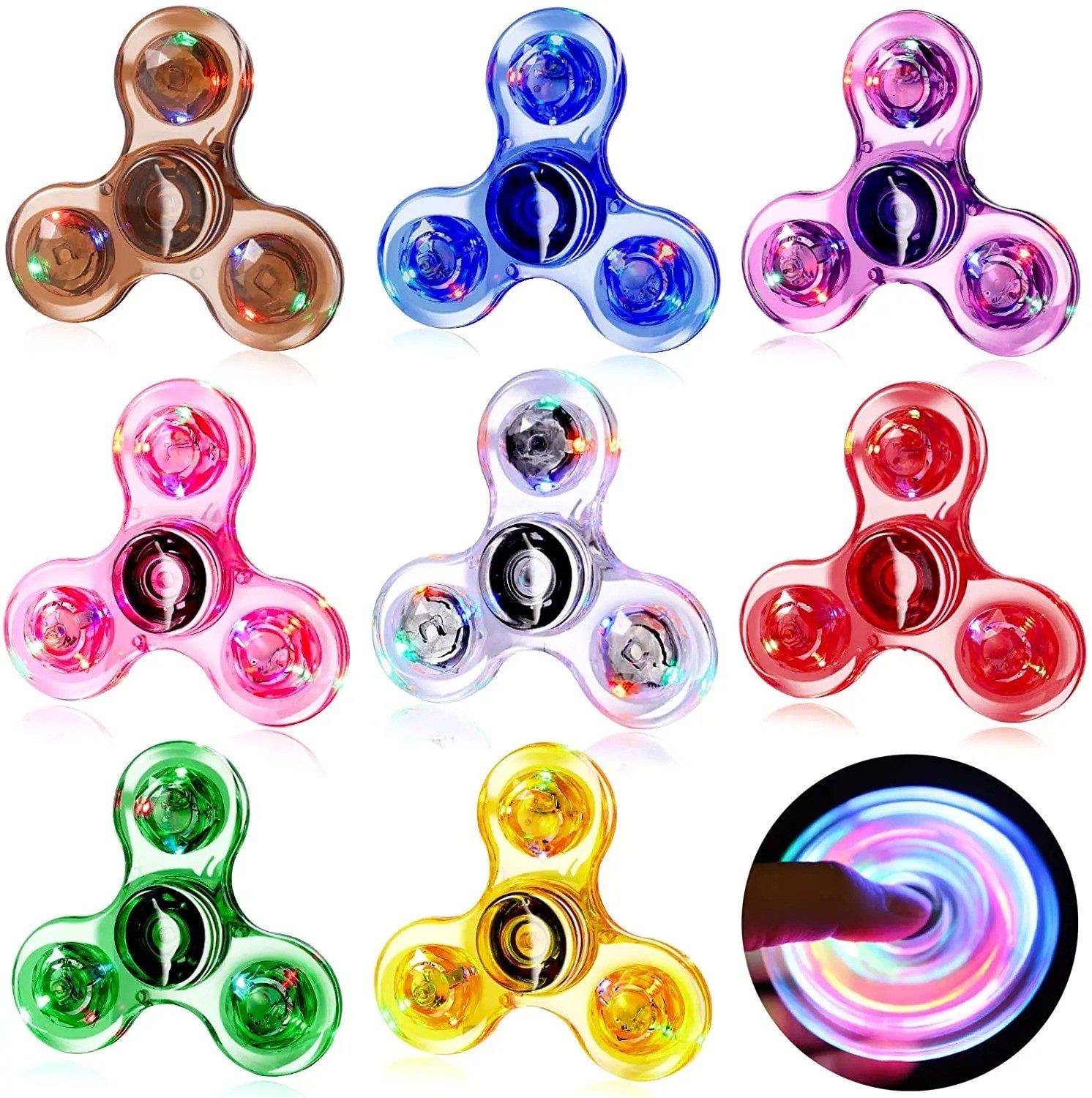 luminous Fidget Spinner, Light up Sensory Fidget Toys Adults Kids 4-8-12