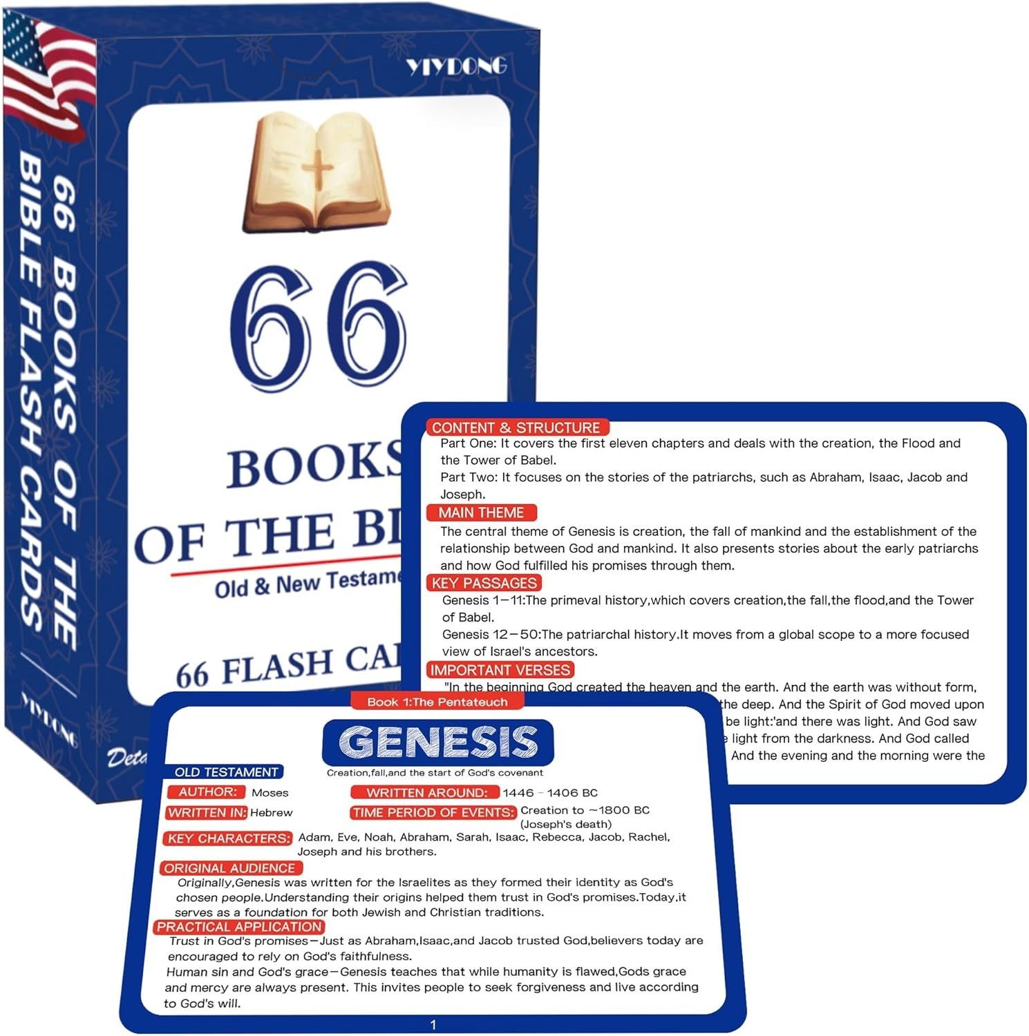 KJV Bible, 66 Books Flash Cards