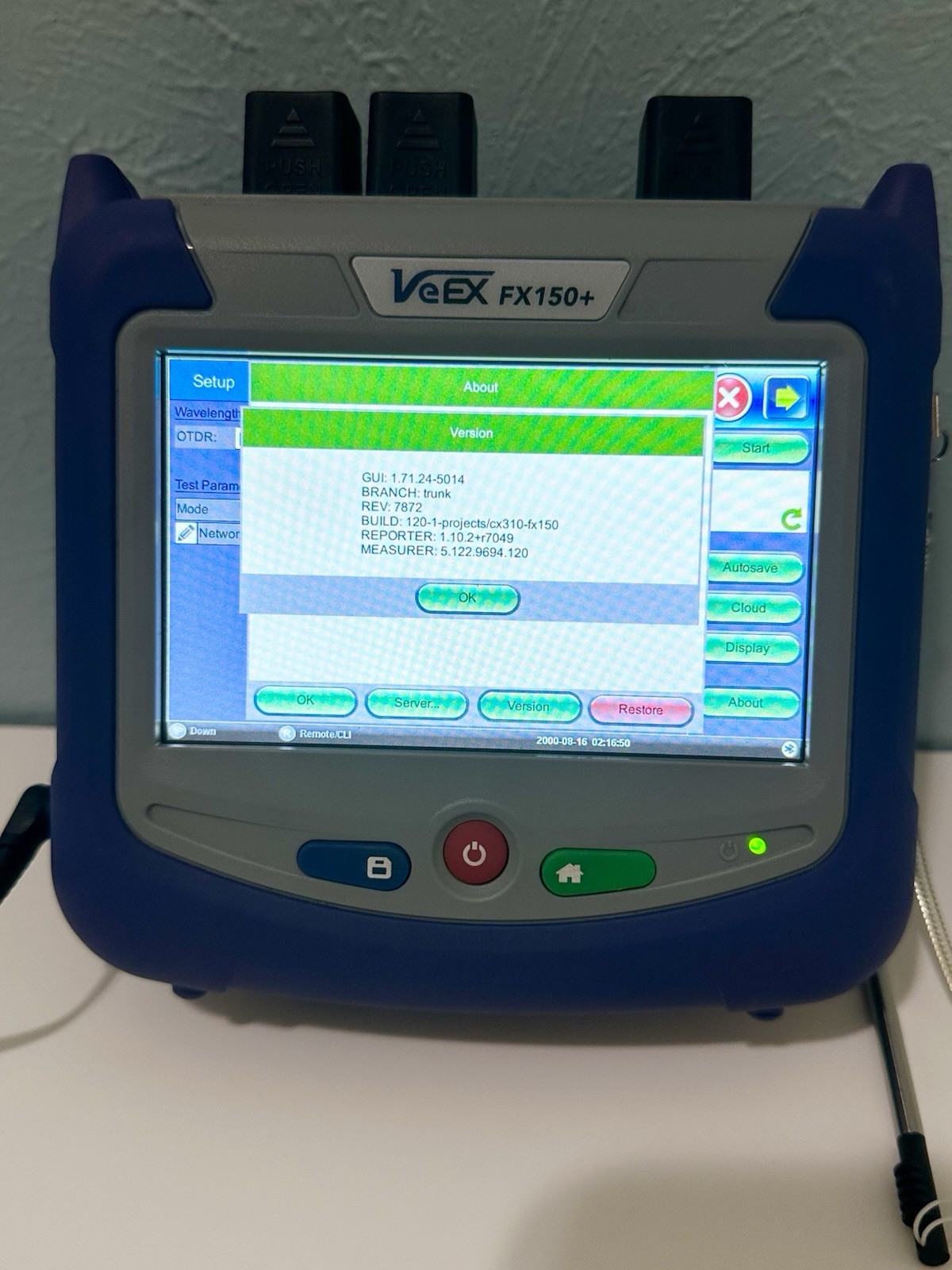 VeEX FX 150 OTDR WiFi Bluetooth Optical Time G2U
