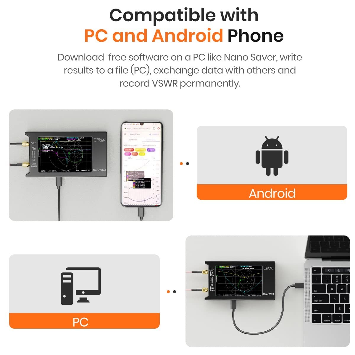 Portable NanoVNA-H4 Vector Network Analyzer