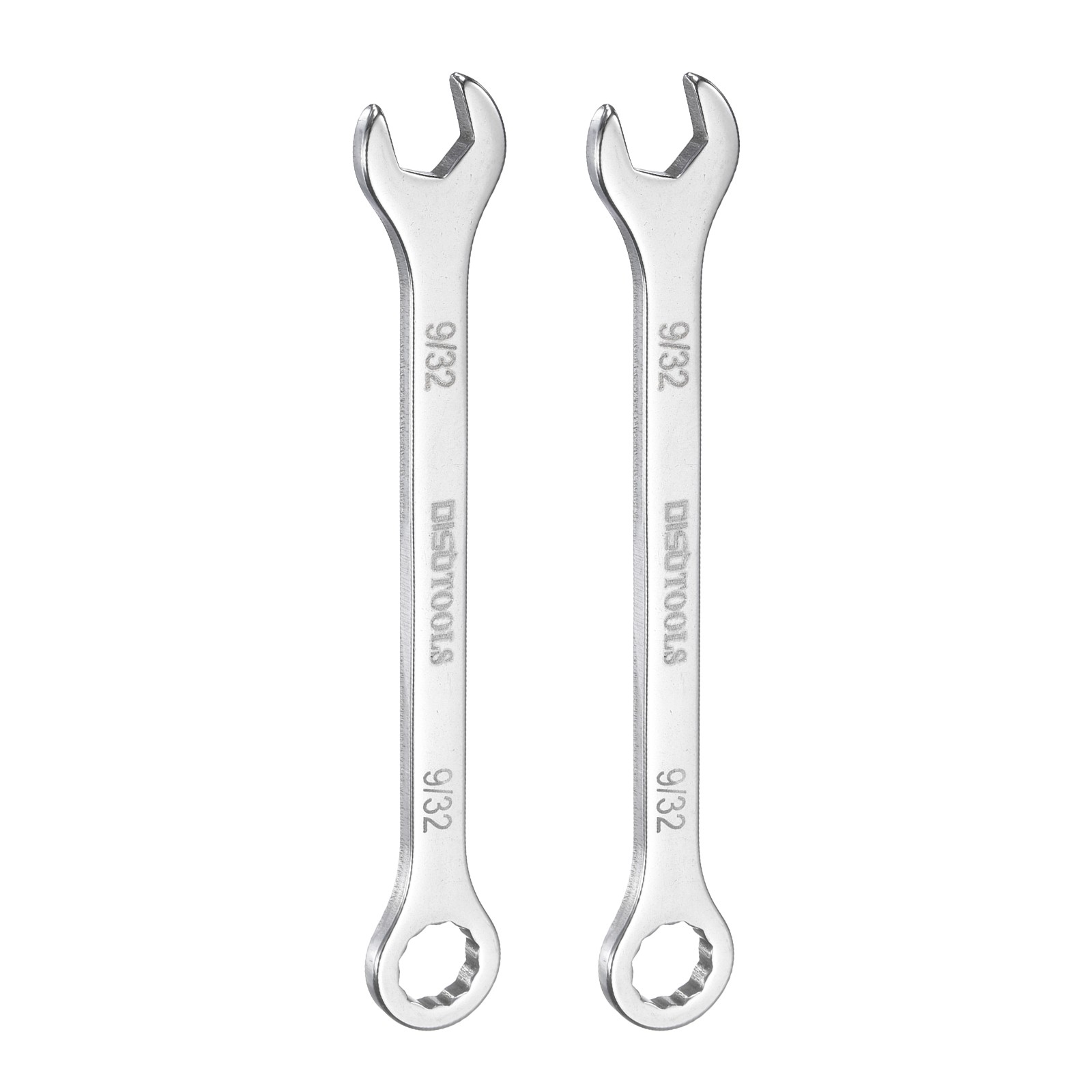 2pcs Thin Combination Wrench 9/32" with 12-Point Ended and 15°Angled Open End