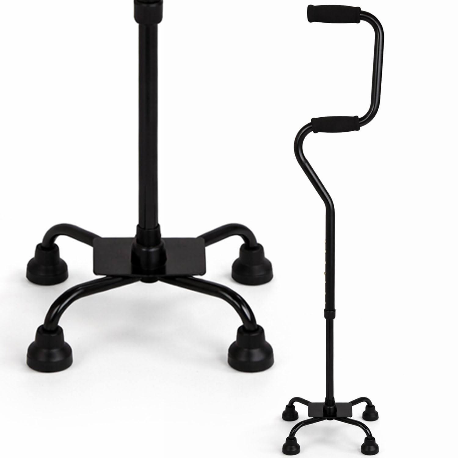 HealthSmart Quad Walking Cane, Sit To Stand Walker, Adjustable Canes for Men,...