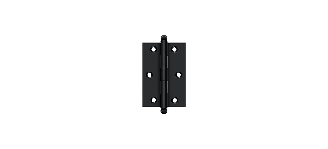 Deltana CH3020U19 3" x 2" Hinge, w/ Ball Tips in Paint Black Pair