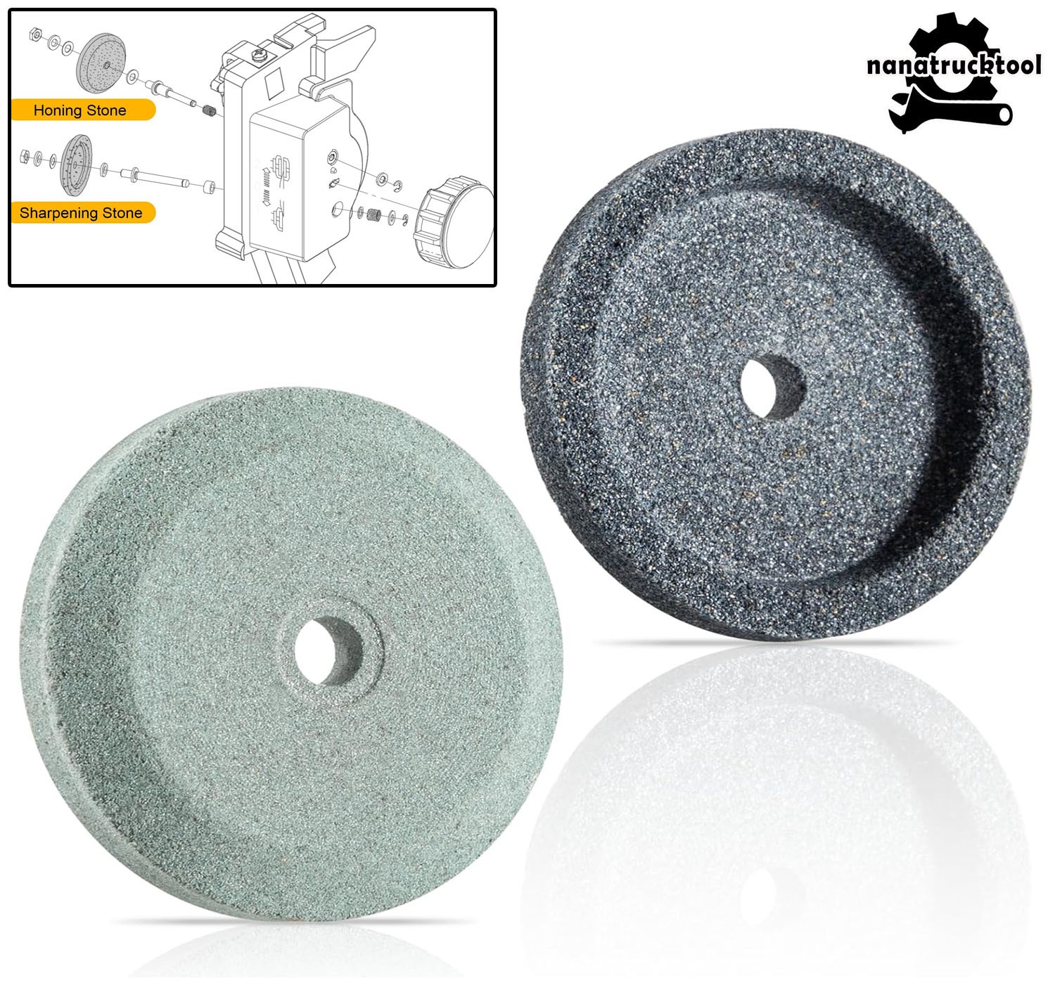 Grinder Sharpening and Honing Stone Set 4022060160 For Bizerba Slicer G13, SE355