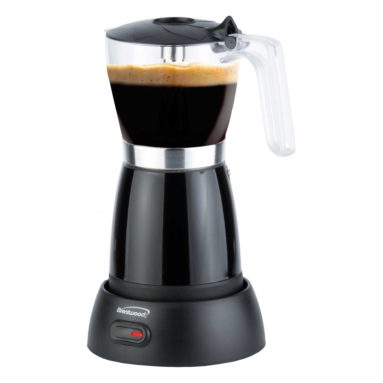 Brentwood TS-119BK Electric Moka Pot Espresso Machine 6 servings Black