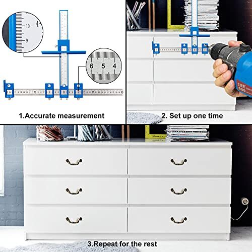 Cabinet Hardware Jig for Handles and Knobs Aluminum Alloy Drill Guide Sleeve
