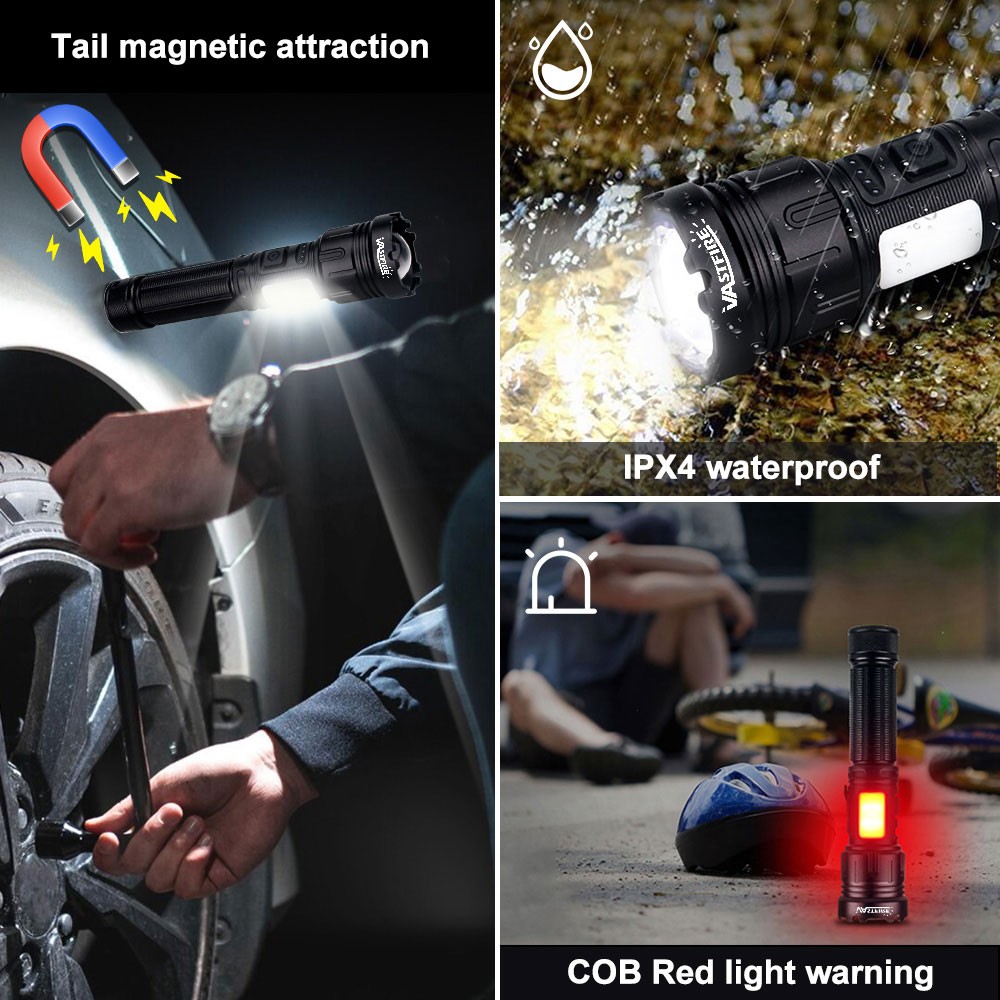 UV Flashlight LED Torch 2 in 1 White&Black Light Waterproof 395nm Light Bright