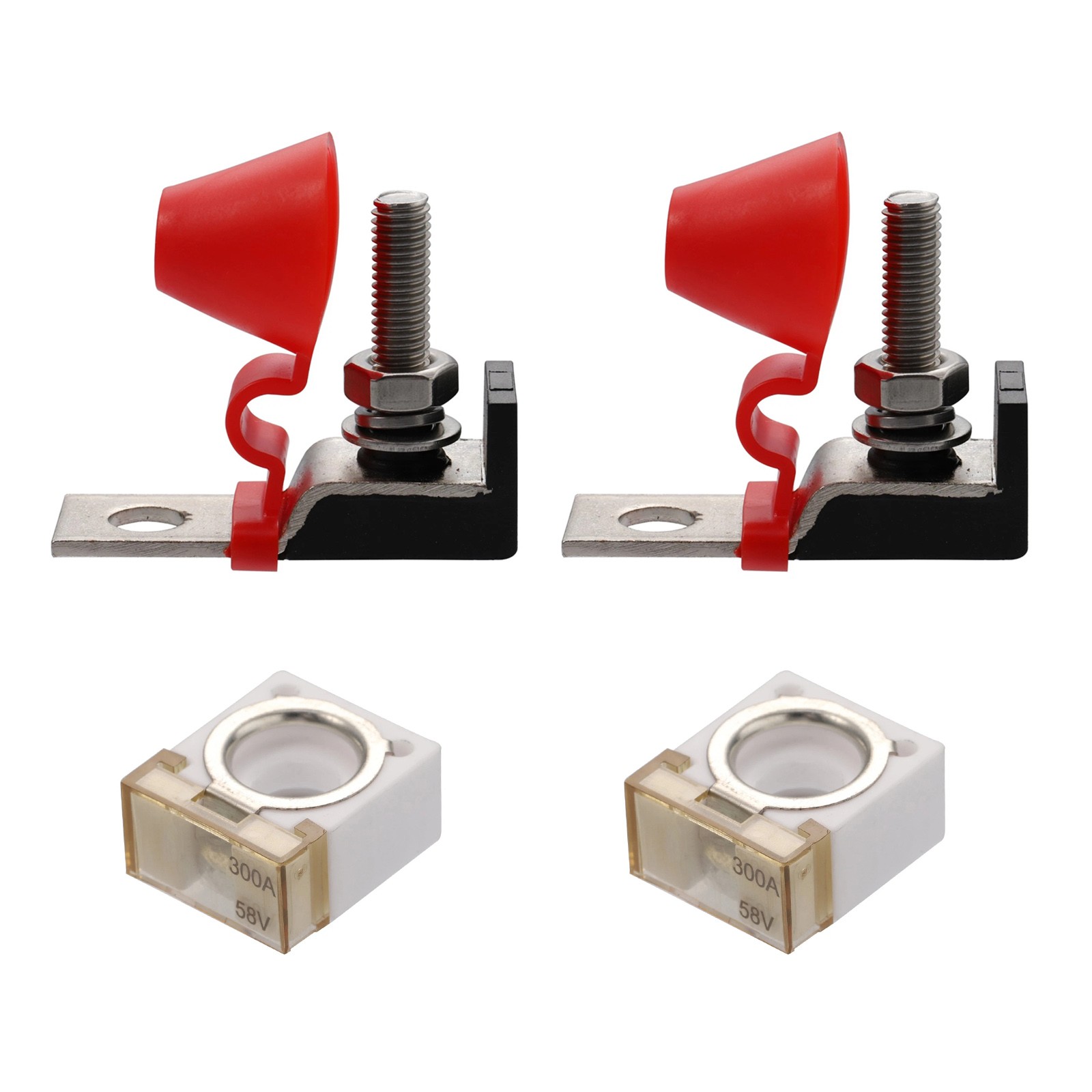 Boat Electrical System 2Pcs 300A Battery Fuse Terminal Block Kit Installation