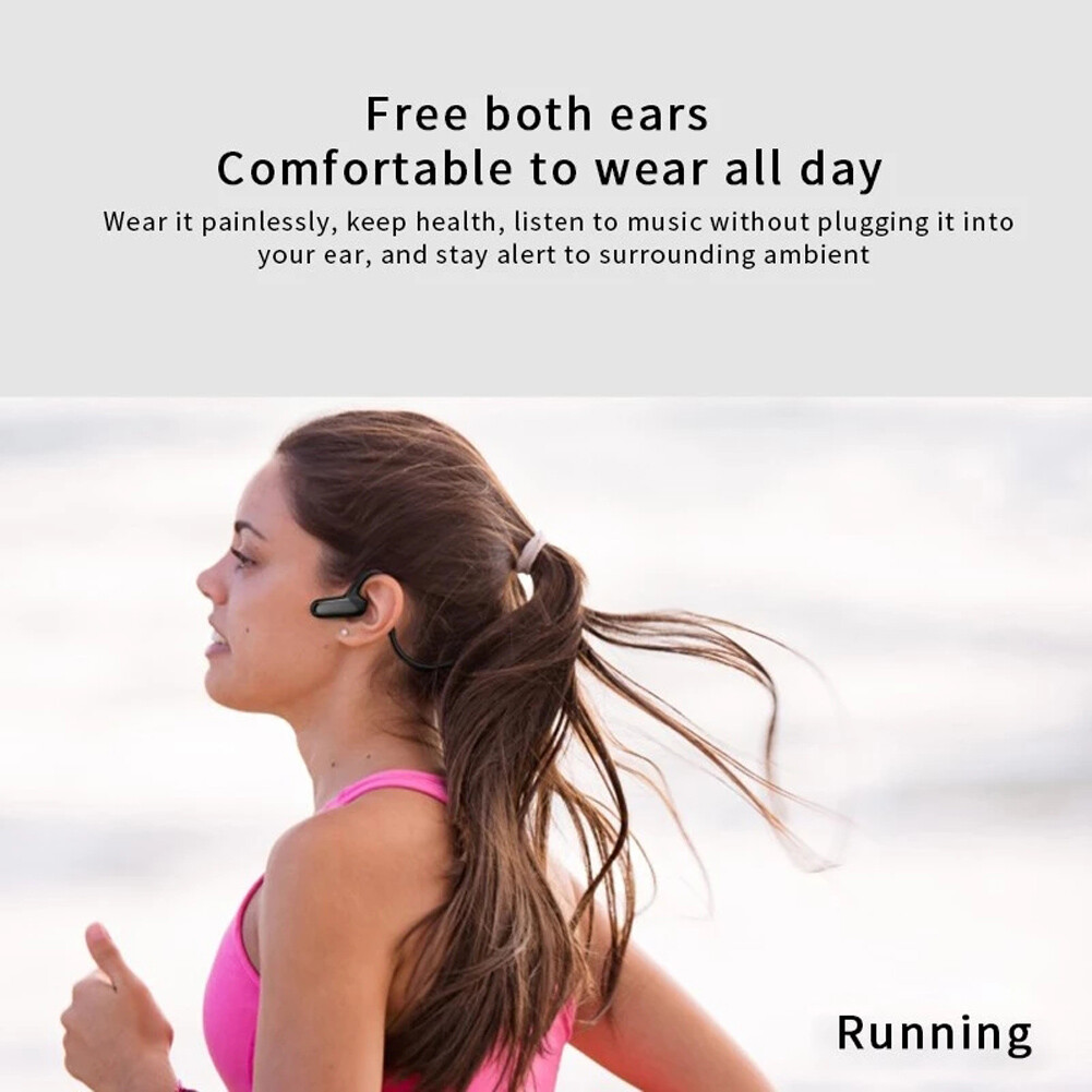 Bluetooth 5.0 Bone Conduction Headphones Sports Stereo Wireless Earphone Headset