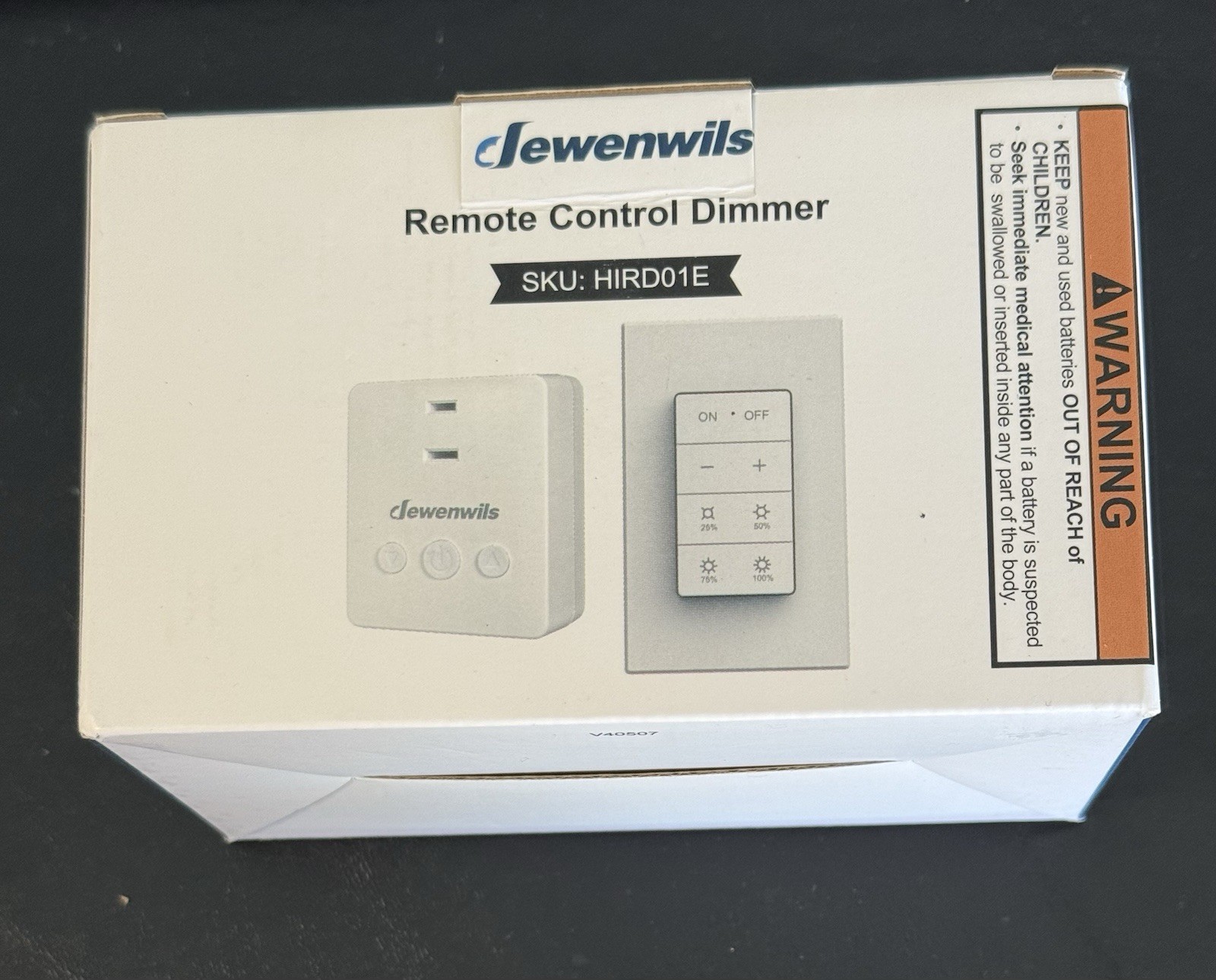 Dewenwils Remote Control Dimmer #HIRD01E White - A0002