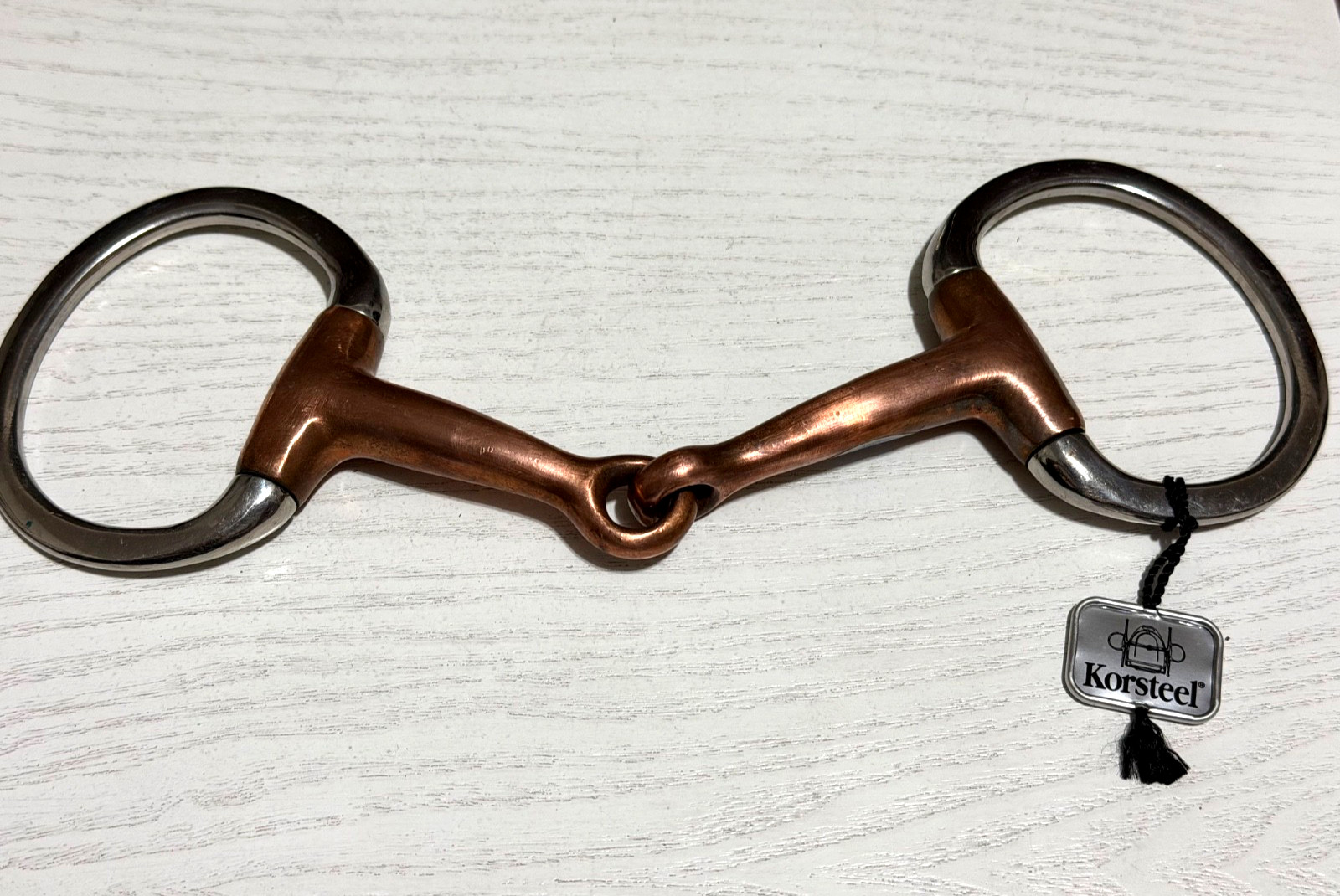 Korsteel Eggbutt Snaffle Horse Bit for English Bridle with Solid 5" Copper Mouth