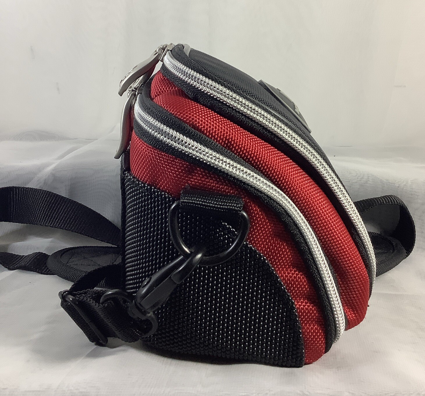 Monster Compact Camera Bag Case with Adjustable Shoulder Strap Black Red Silver