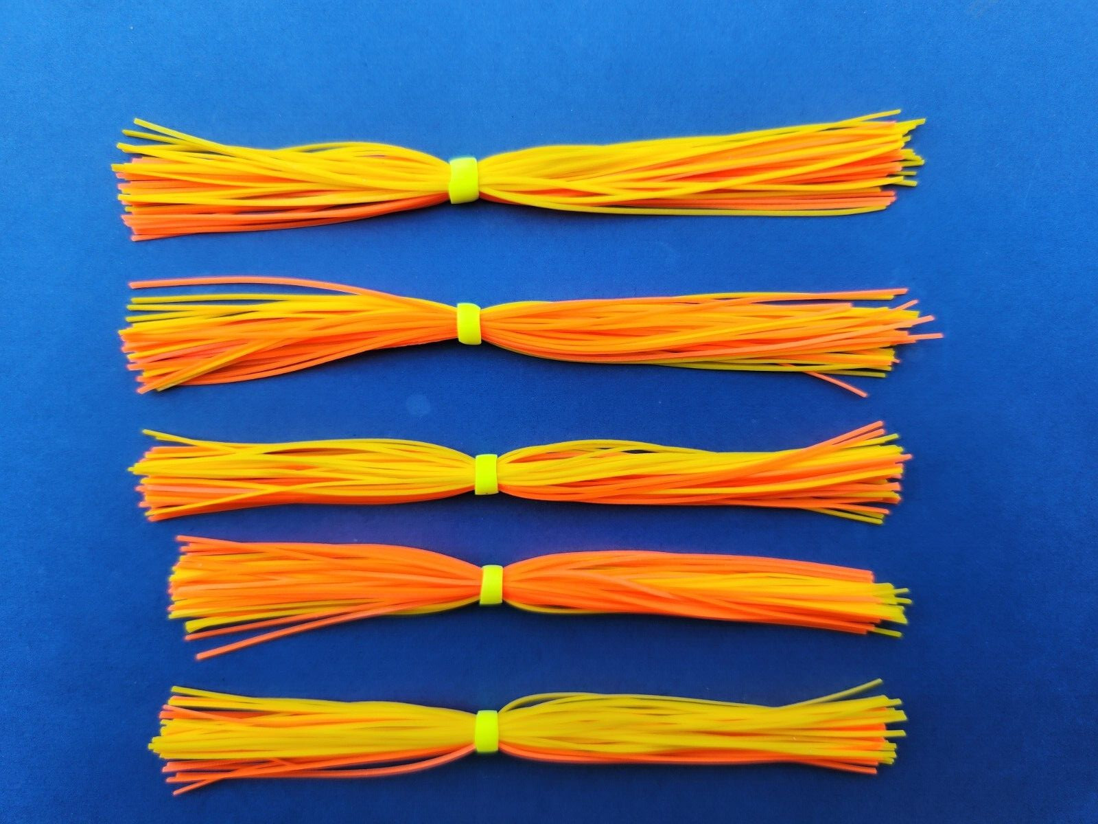 5 silicone Skirt YELLOW/ORANGE  5-9468 Lure Spinnerbait Buzz jig Tackle