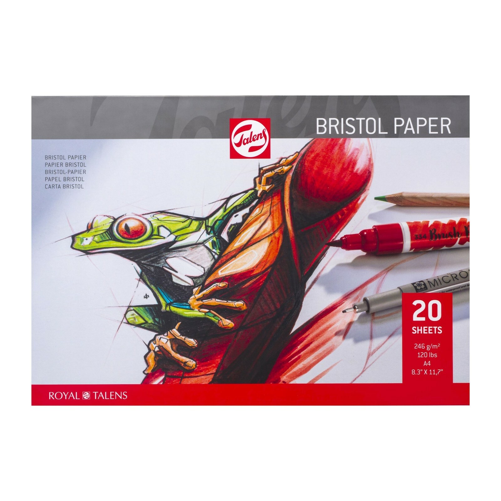 Bristol Talens Paper 20 Sheets 246 g/m² Block Cross Glued