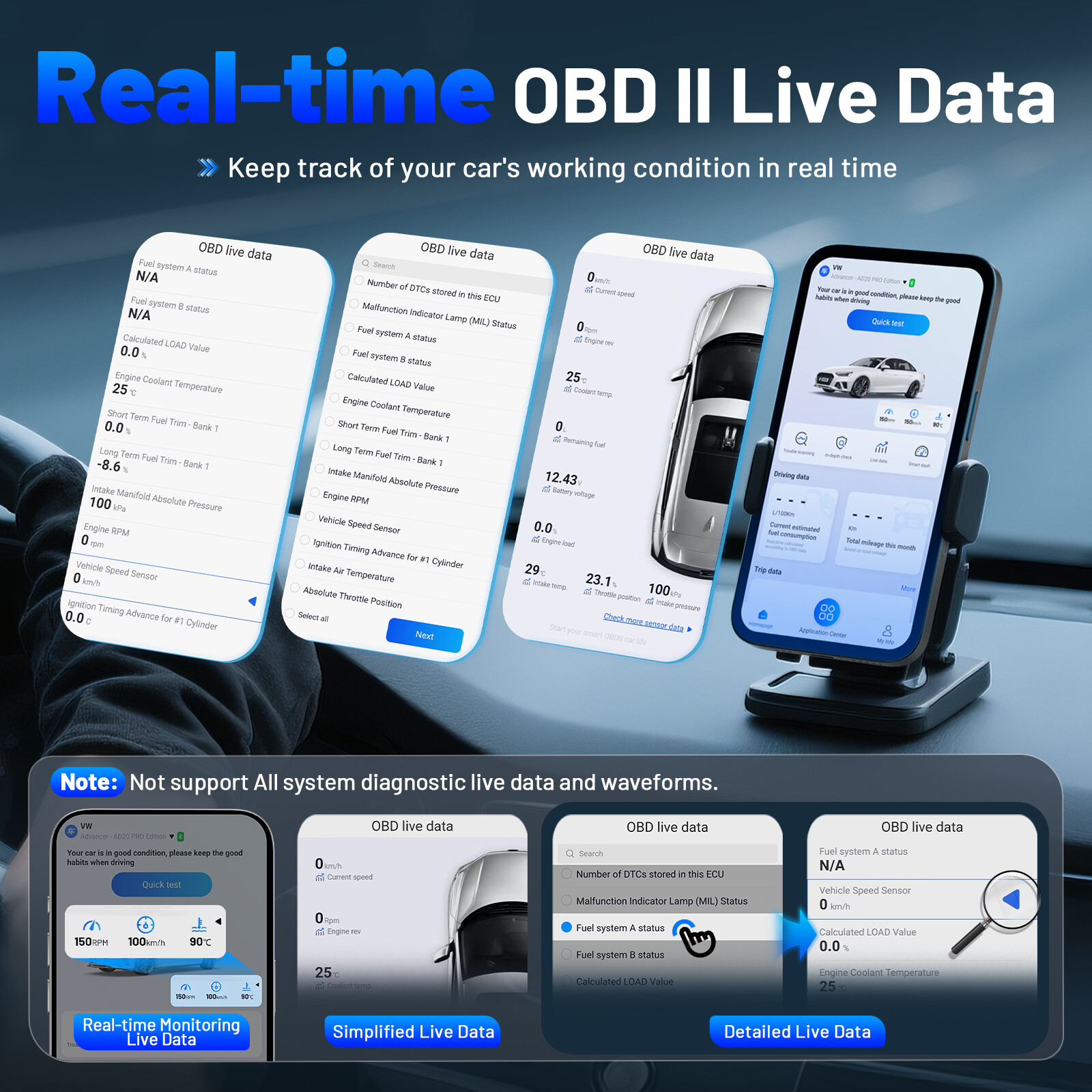 XTOOL AD20 Pro BT OBD2 Scanner Code Reader All System Diagnostic Tool AI-Assist