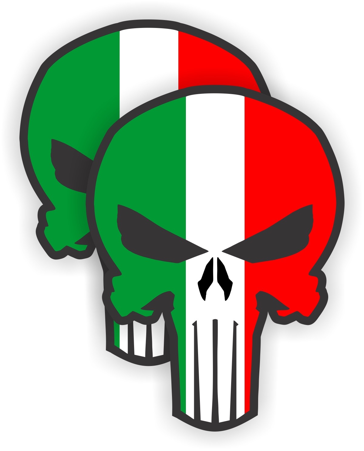Mexican Punisher Skull Hard Hat Stickers | Laborer Foreman Helmet Decals Mexico