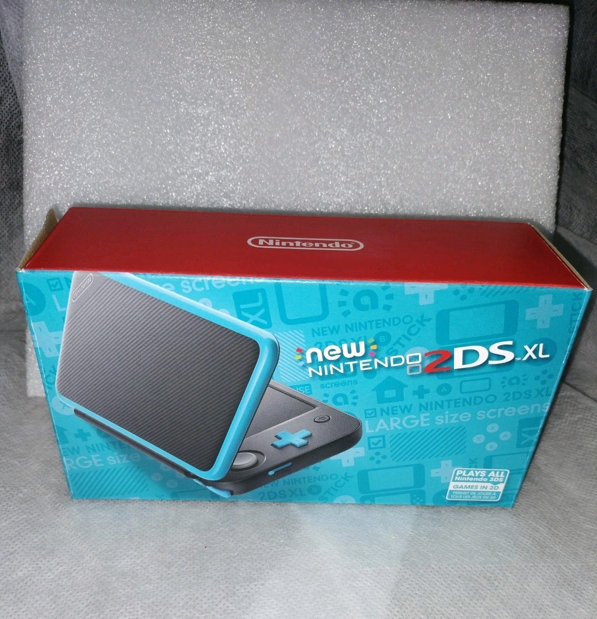 "New" Nintendo 2ds XL Console (Box Only) - Black/Turquoise Variant Box Only.