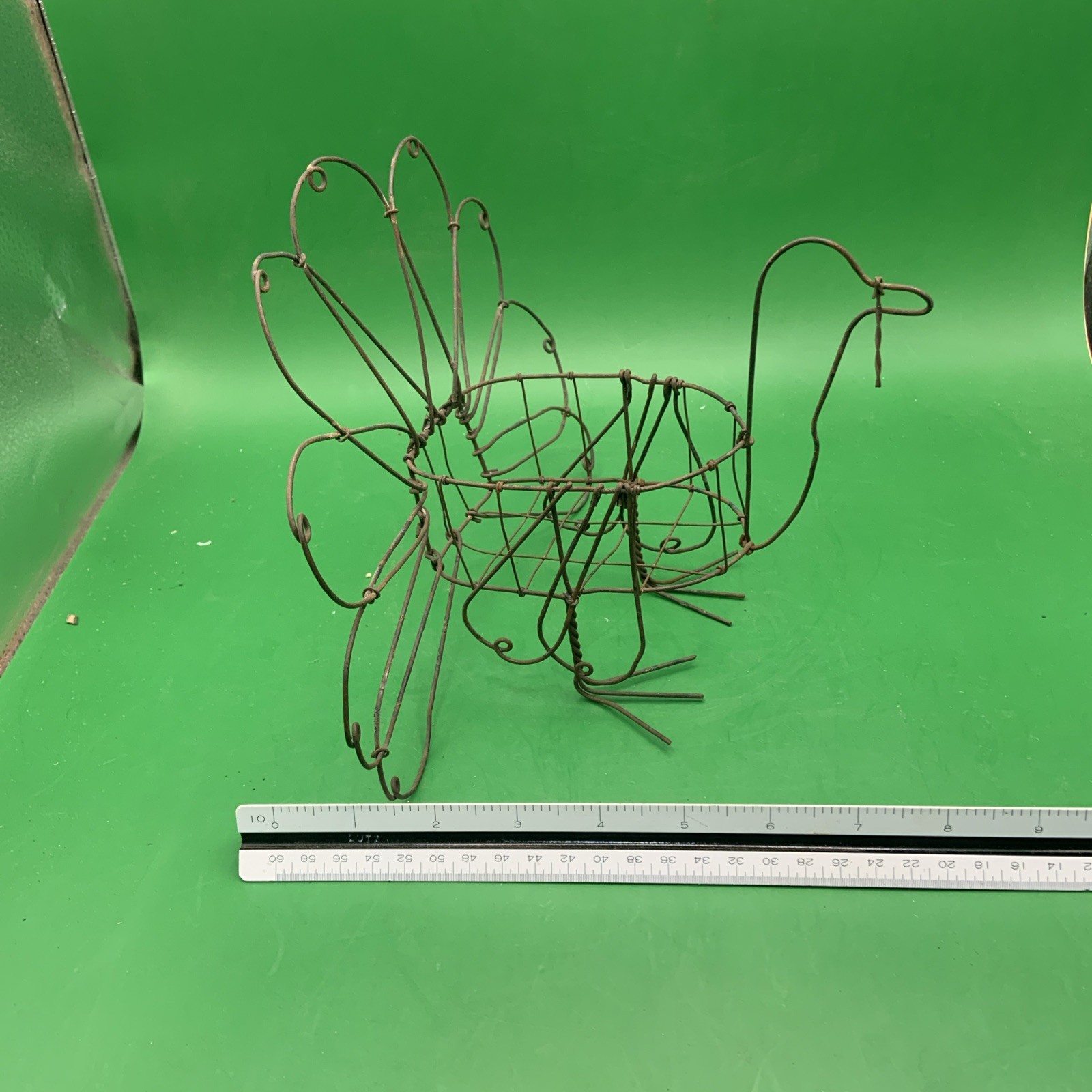 Vintage Metal Wire Turkey Basket.
