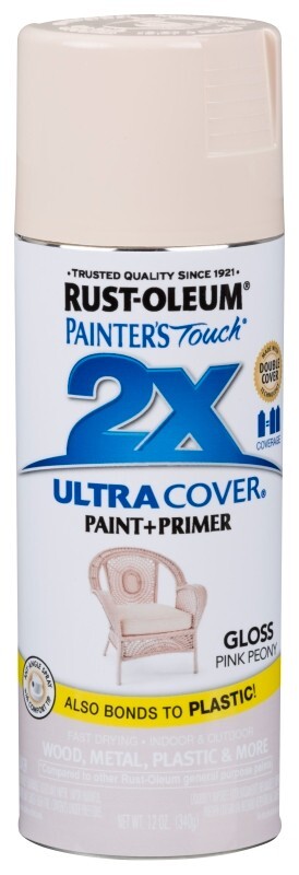 CASE OF (6) RUSTOLEUM 329198 ULTRA COVER 2X GLOSS PINK PEONY SPRAY PAINT