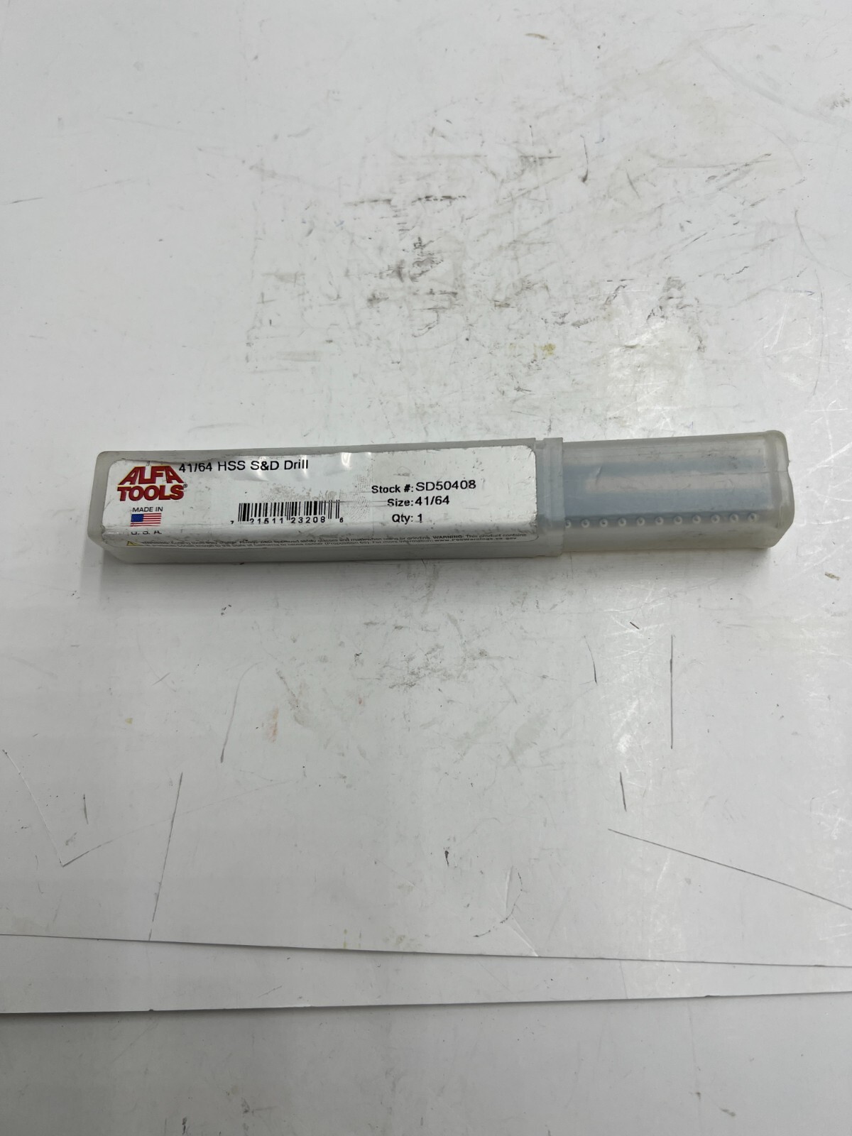 Alfa Tools SD50408 41/64" High-Speed Steel 1/2" Shank Silver and Deming Drill