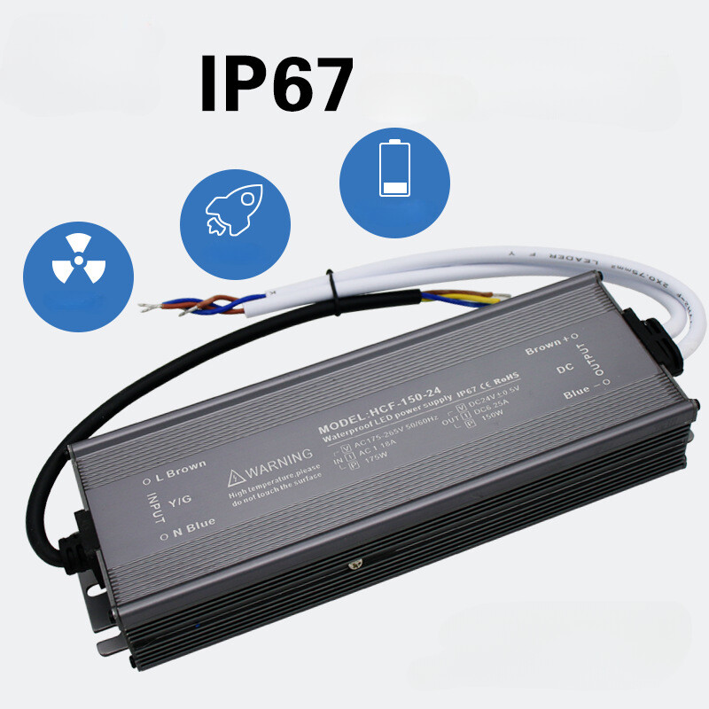 AC 110V/220V TO DC 12V/24V Waterproof IP67 LED Driver 10W 400W 150W Power Supply