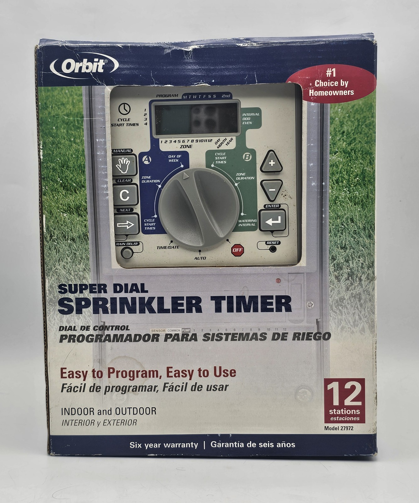 NOS Orbit Watermaster 12 Station Super Dial Sprinkler Timer Model 27972