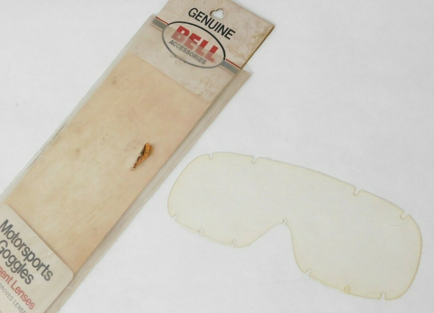 NOS Genuine Bell Motorsports Replacement Goggle Lens CLEAR MX Motocross Vintage