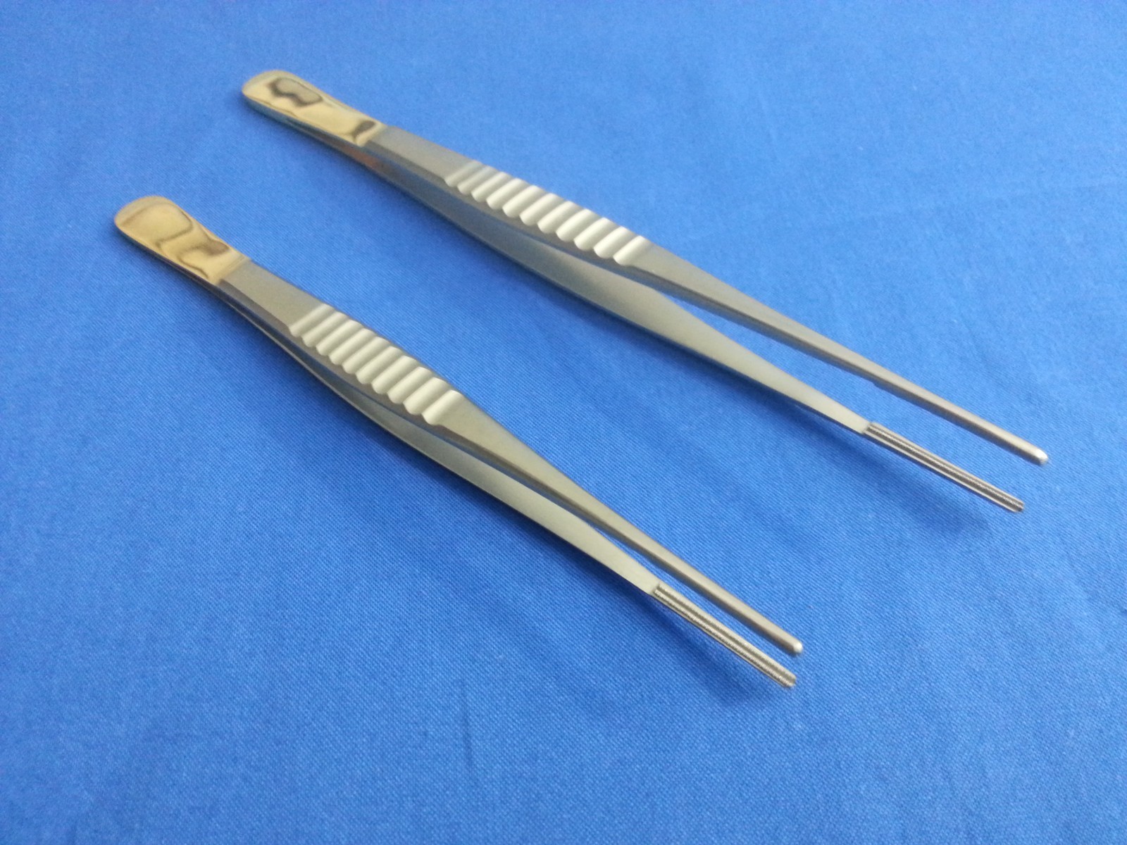 2 DEBAKEY ATRAUMATIC TISSUE GOLD HANDLE FORCEPS 6"+7" SURGICAL INSTRUMENTS